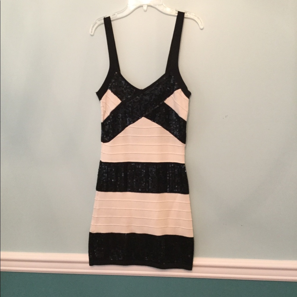 Party/homecoming dress. Size Sm. B/W sequins